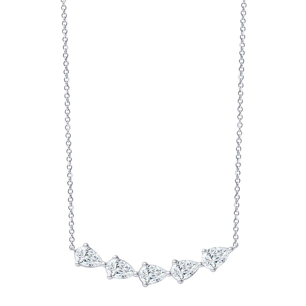 Pear Cut FiveStone Pendant 