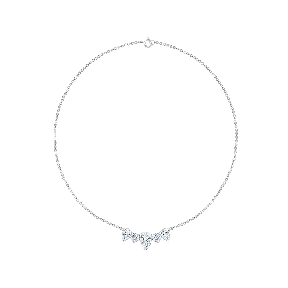 Alternating Cut FiveStone Pendant 