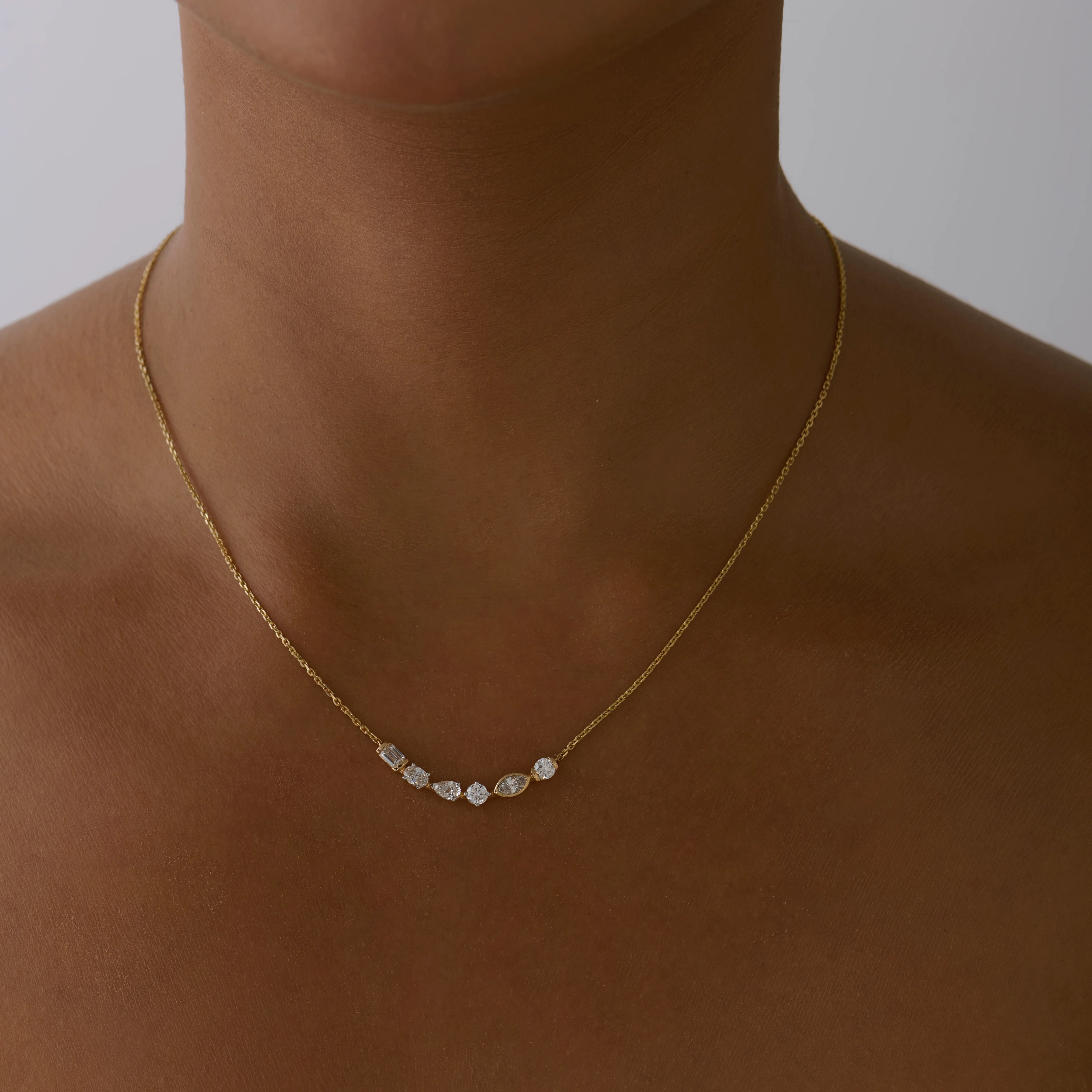 Mixed Cut SixStone Pendant 