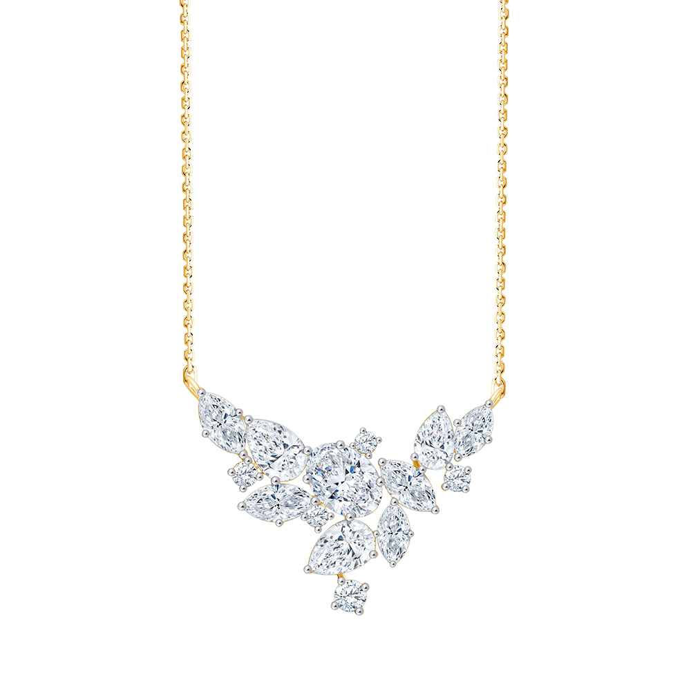 Mixed Cut Tapered Motif Pendant